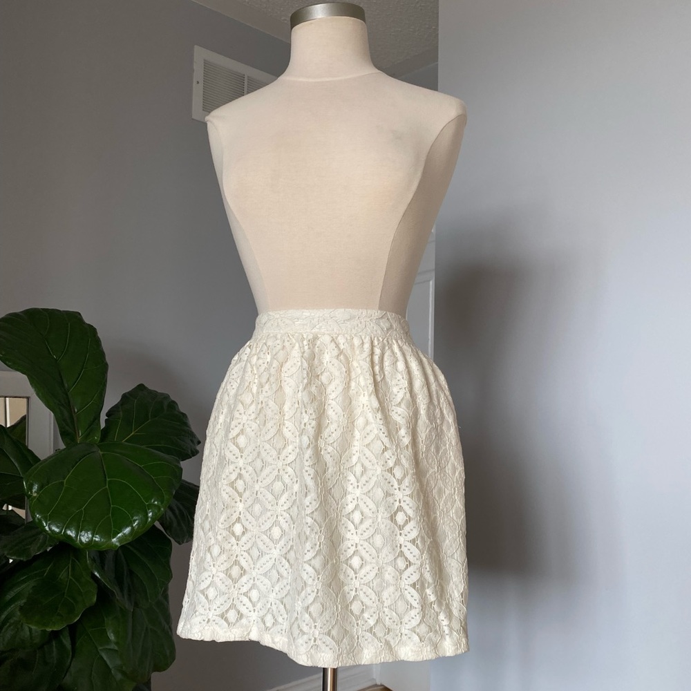 Pins and Needles white lace skirt